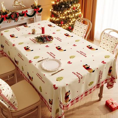 圣诞长方形新年喜字家用台布