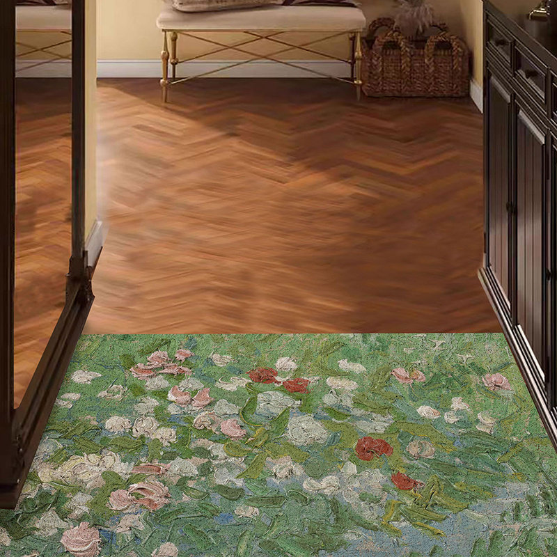 油画风入户门丝圈地垫可剪裁PVC防滑除尘脚垫大门口垫家用门厅垫,居家布艺,入户地垫,淘宝优惠券,粉丝福利购,淘宝优惠卷