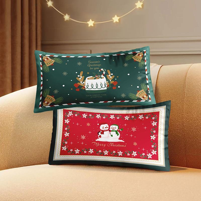 2024年新款时尚圣诞节抱枕套舒适天鹅绒质感靠枕套办公室腰枕靠枕