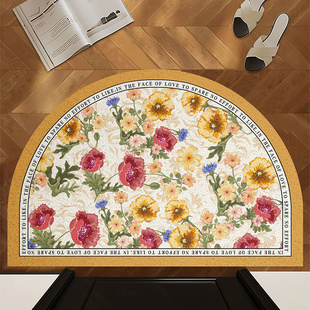 春夏新款入户门高弹丝圈PVC地垫玄关蹭鞋底防尘防滑脚垫耐磨地毯