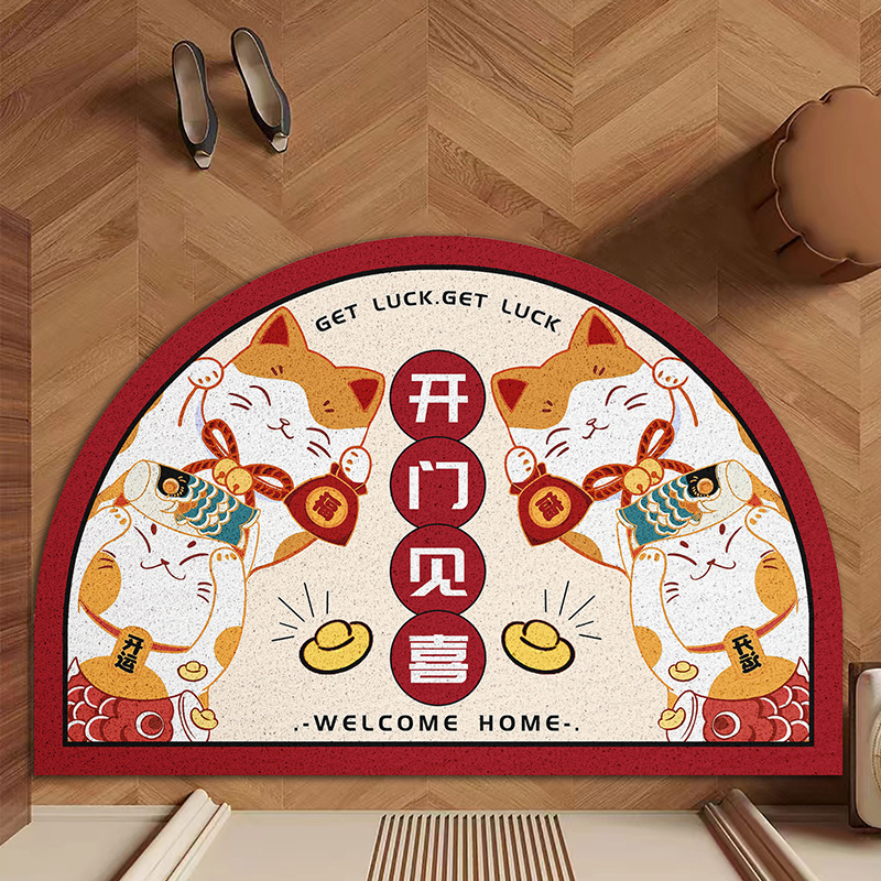 入户门防尘地垫喜庆招财猫