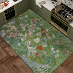 厨房专用硅藻泥地垫吸水防滑脚垫长条形隔凉床边毯入户门地垫门垫