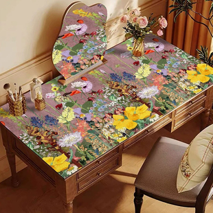 油画风书桌垫防水防油免洗书房学习桌垫办公室桌面保护垫茶几台布
