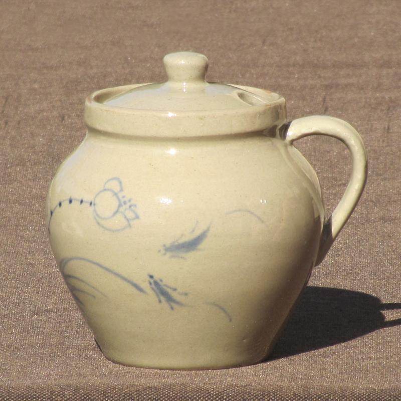 手工陶罐手绘青花厨房用具摆件