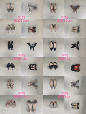 二手女款高跟鞋尖头防水台鱼嘴细跟单鞋凉高跟实拍图所见即所得