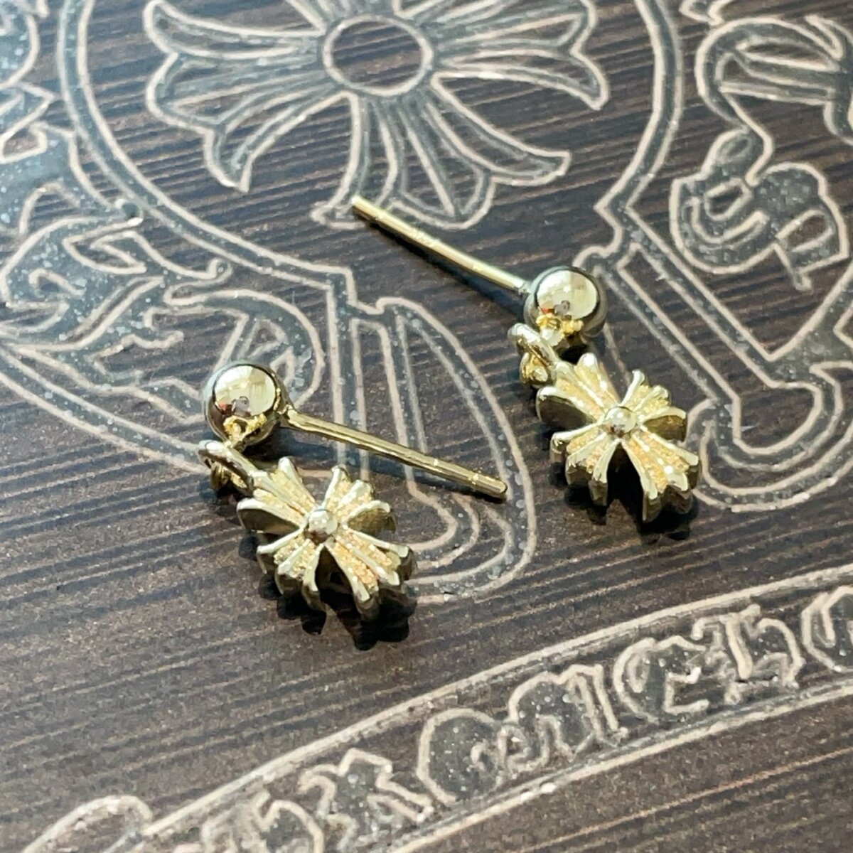 羊羊家925纯银欧美十字架镶钻耳饰朋克简约复古时尚男女同款耳钉