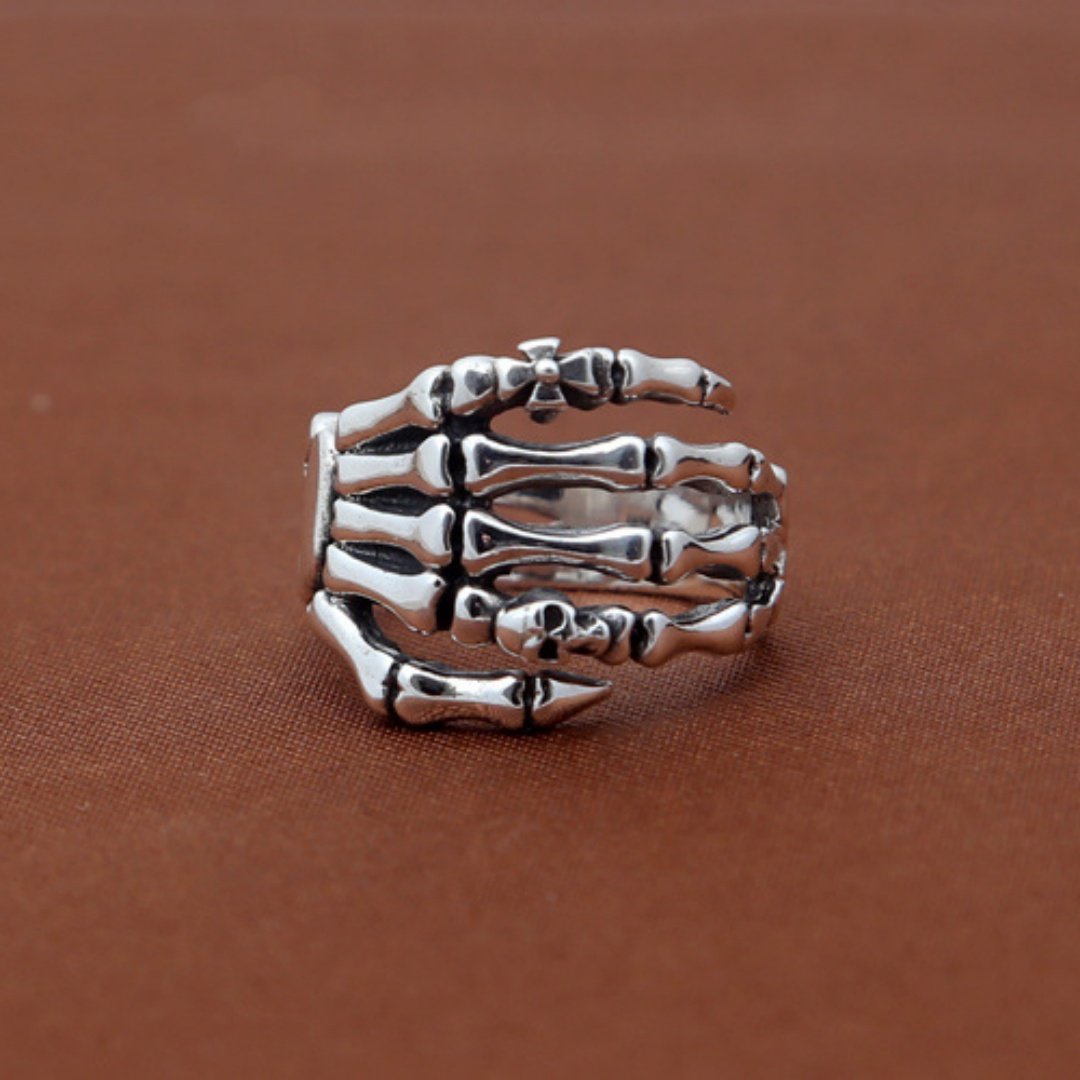 羊羊家s925纯银复古骷髅头闭口男女款指环泰银个性朋克风做旧戒指,饰品/流行首饰/时尚饰品新,银饰戒指,淘宝优惠券,粉丝福利购,淘宝优惠卷