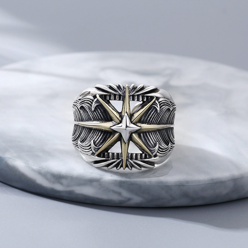 羊羊家S925纯银星芒戒指男女个性指环羽毛食指开口泰银复古饰品,饰品/流行首饰/时尚饰品新,银饰戒指,淘宝优惠券,粉丝福利购,淘宝优惠卷