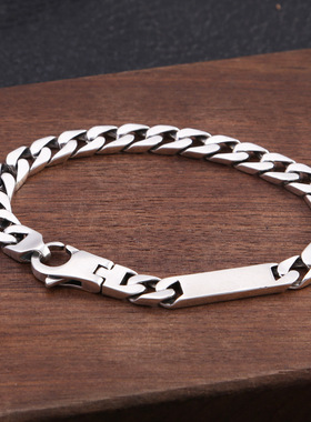 s925纯银韩版男女同款手链马鞭链