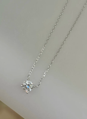 赵露思同款S925银四爪鼻屎钻项链