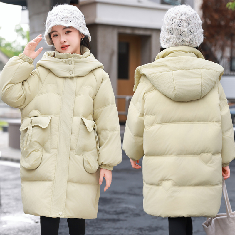 ABC品牌中长款过膝儿童冬季羽绒服女童中大童加厚保暖洋气外套潮