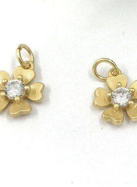 diy包金磨砂手链耳环防过敏吊坠