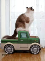 Транспорт, очень большой грузовик, игрушка, котенок, кот
