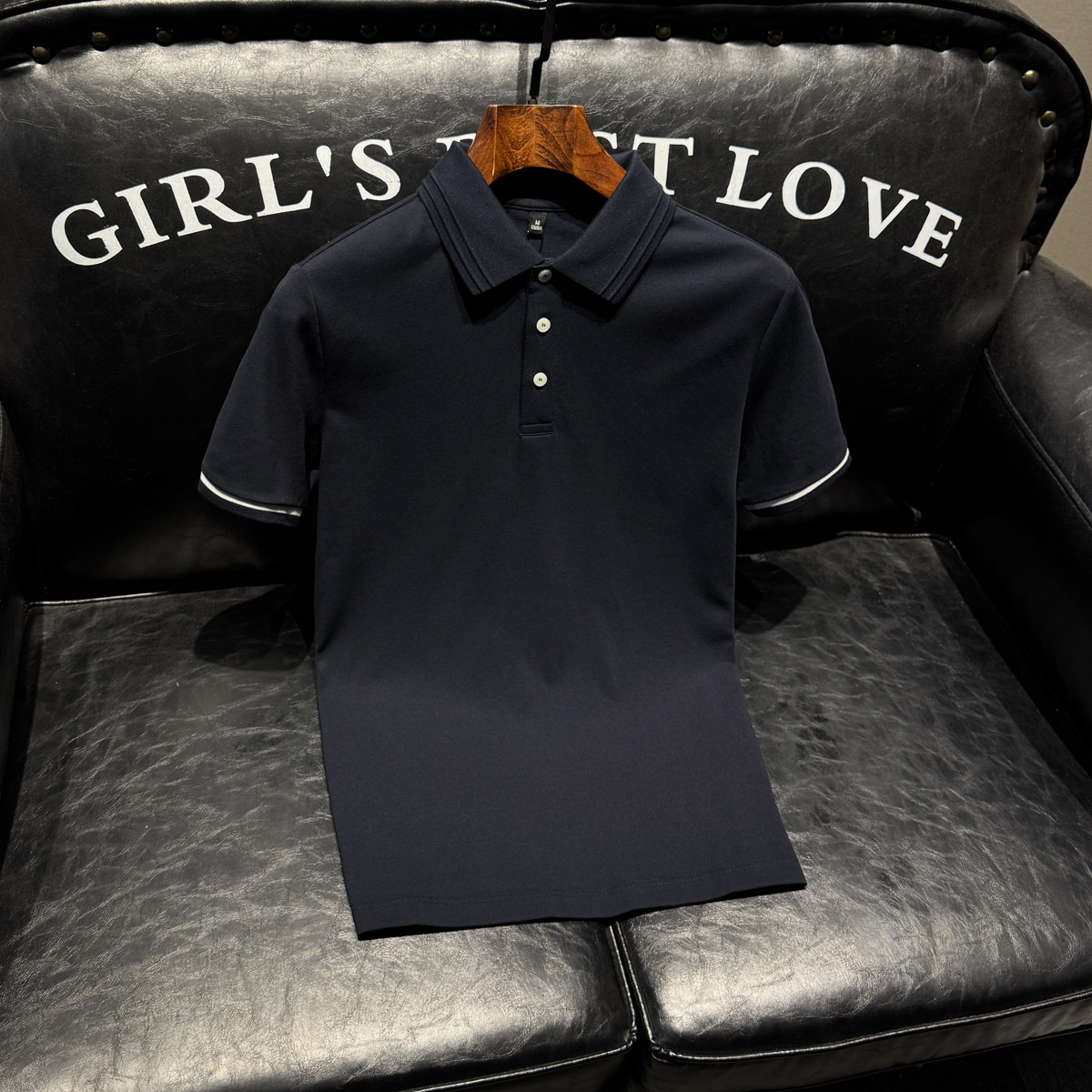 2026年新款短袖POLO衫7A抗菌40支珠地T恤衫2780P78沙发蓝，男装T恤，钱塘6022