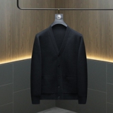 重磅加厚.老钱风V领系扣真口袋毛衣开衫外套56281P135挂拍卡其，男装针织衫/毛衣，钱塘6022