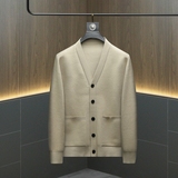 重磅加厚.老钱风V领系扣真口袋毛衣开衫外套56281 P135挂拍卡其,男装针织衫/毛衣,钱塘6022, 重磅加厚.老钱风V领系扣真口袋毛衣开衫外套56281 P135挂拍卡其,男装针织衫/毛衣,钱塘6022,