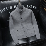 重磅加厚.老钱风立领系扣真口袋外套毛衣开衫56280P140沙发卡其，男装针织衫/毛衣，钱塘6022