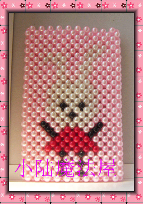 包邮纯手工编织卡包双面串珠交通卡套卡袋成品兔宝宝同学朋友送礼