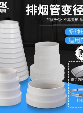 抽油烟机排烟管变径大小转换接头塑料变径止逆阀通风排气管变径圈
