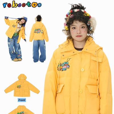 【Robootoo新品95折12月9日晚8点】原创三防新国标90白鸭绒羽绒服