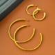 Y树林家欧美极简风C形个性 简约耳圈金属光面轻奢圆圈圆环耳环耳饰
