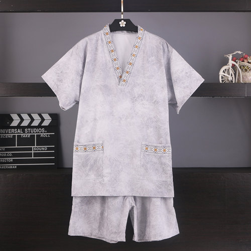 新款小奶绒高档纯棉汗蒸服男女通用情侣纯棉家居服洗浴中心按摩服