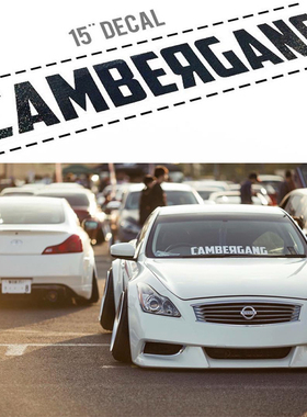 CAMBERGANG欧美街头防水潮流个性改装汽车贴纸 前挡后档贴纸拉花