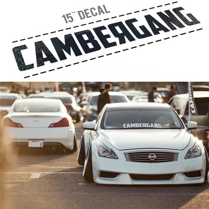 CAMBERGANG欧美街头防水潮流个性改装汽车贴纸 前挡后档贴纸拉花