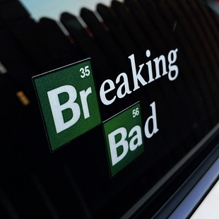 绝命毒师个性车贴 车身车窗网红美剧装饰汽车电动摩托车反光贴纸