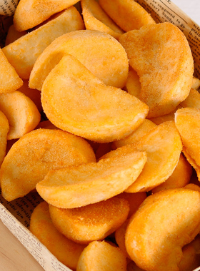 比薯条还好吃！厚切薯角脆原香土豆块条海盐芝士蒜香黄油解馋零食