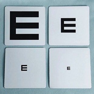 视力拉卡户外视力卡测视力视力视标卡e卡近视眼训卡E卡