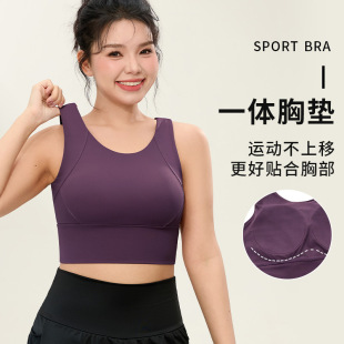 专业运动内衣大码 高强度防震跑步健身瑜伽背心胖mm速干文胸防下垂