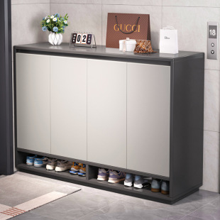 轻奢灰色鞋柜60/90/120/140*32高80/100家用入户门口玄关楼道鞋架