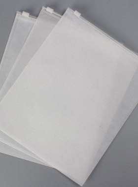 无纺布拉链袋批发 服装包装袋 透明塑料袋 衣服自封袋收纳袋白色