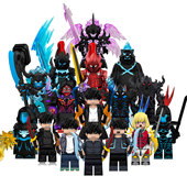 第三方动漫积木我独自升级猎魔人程肖宇贝尔尖牙人仔拼装 模型玩具