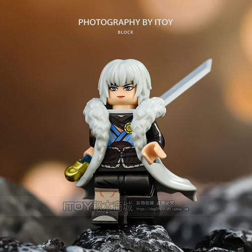 原创积木白老板人仔拼装玩具模型