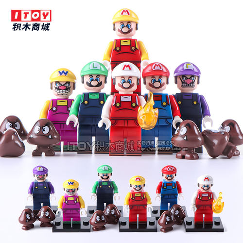 中国积木超级玛丽积木KDL805马里奥经典游戏人仔拼装男孩玩具模型
