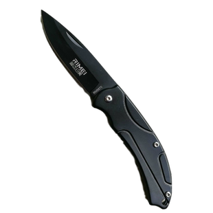 日美小刀雕刻刀不锈钢随身水果刀 升级款黑色手柄 轻便