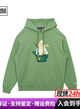 NewEra纽亦华MLB系列冰激凌印花毛圈里连帽套头运动卫衣13086610