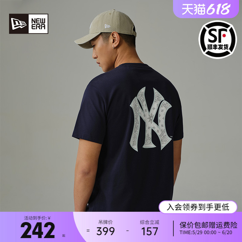 NewEra男女NYMLB圆领短袖T恤