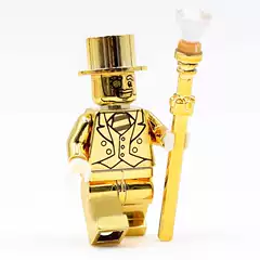 Pg999 Mr. Gold Little Golden Man Building Block Figure Educational Children's Toy Deadpool Vision Electroplating
