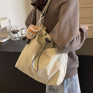 休闲大包包女2024新款时尚布包单肩包大容量托特包上课通勤斜挎包