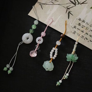 国潮风素雅中式旗袍压襟古风汉服复古胸针配饰莲花吊坠胸前挂饰