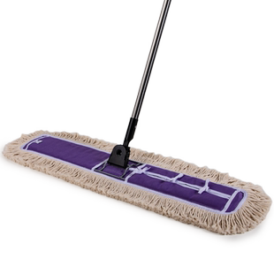 维卡 90CM棉纱保洁尘推酒店工厂大号平板宽长拖把 油拖布车间排拖