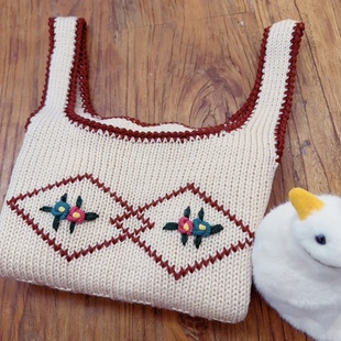 美拉德穿搭 rom2小码 森女田园风 叠穿好物 背心吊带马夹坎肩 样衣