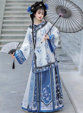 2024新款加厚保暖马面裙套装