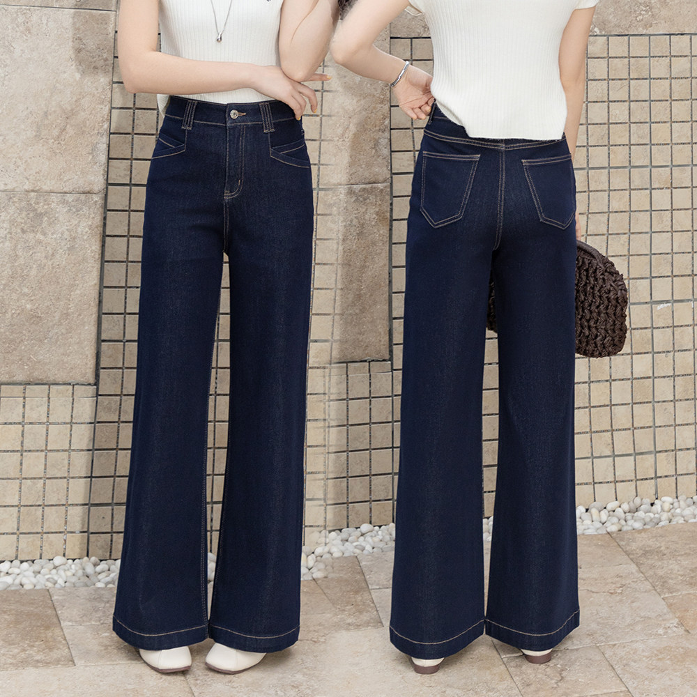 黑色微喇牛仔裤女高腰显瘦2026春秋通勤垂感西装裤小个子喇叭长裤