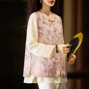 2026春季 国风马甲女叠穿显瘦气质双面可穿轻奢减龄坎肩外套 新中式