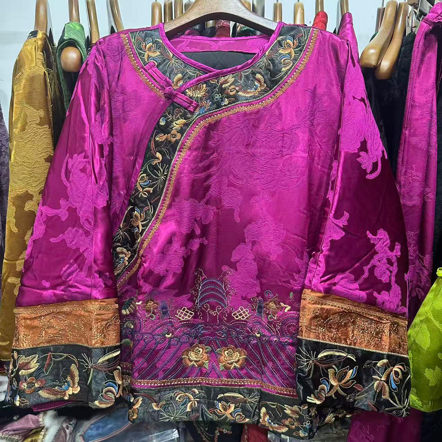 清汉女袍棉上衣女中式夹棉太太服