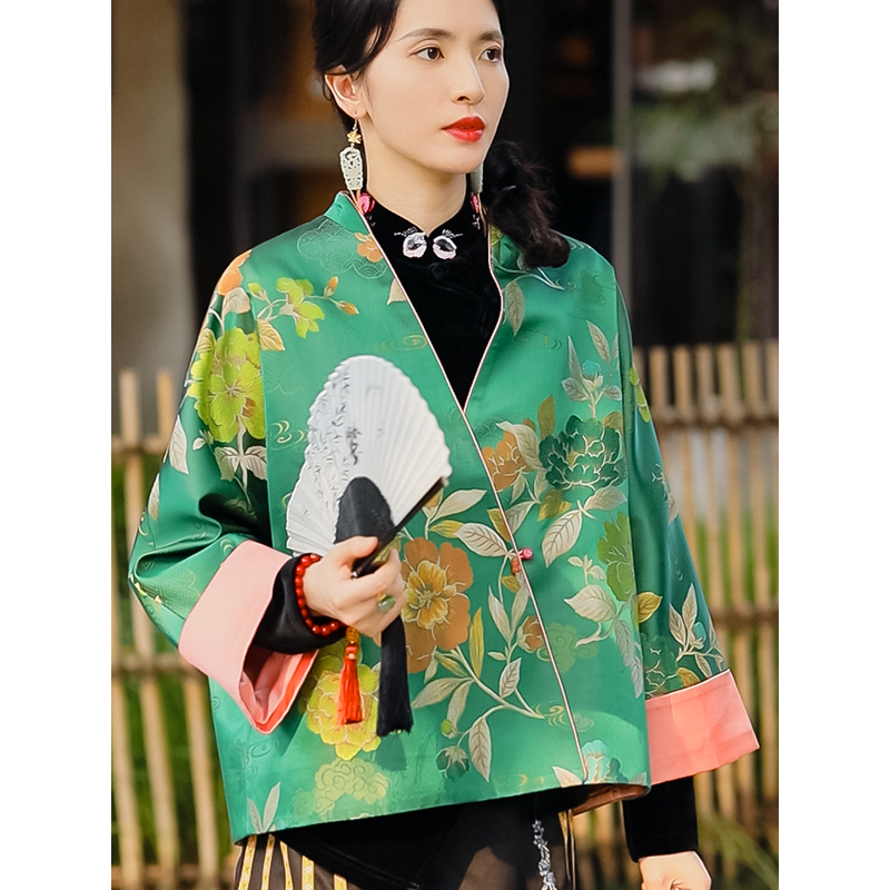 100桑蚕丝新中式国风外套